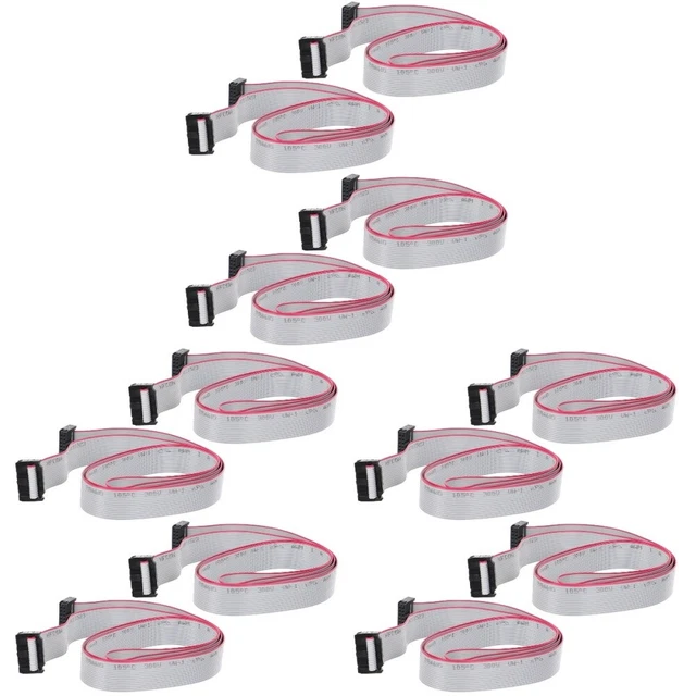 12 Pcs Grauer Draht Flaches Kabel Idc Datum Flachband-Datenkabel Graues Rechner
