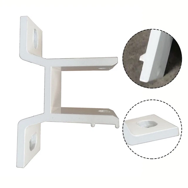 Support De Montage Mural Blanc Pour Auvent Rétractable - Compatible 40 Tuyaux Carrés - Pièce De Rechange