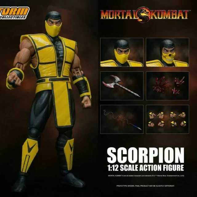 Mortal Combat 3 Scorpion 6" Action Figure 1/12 Scale Storm Toys Collect Official