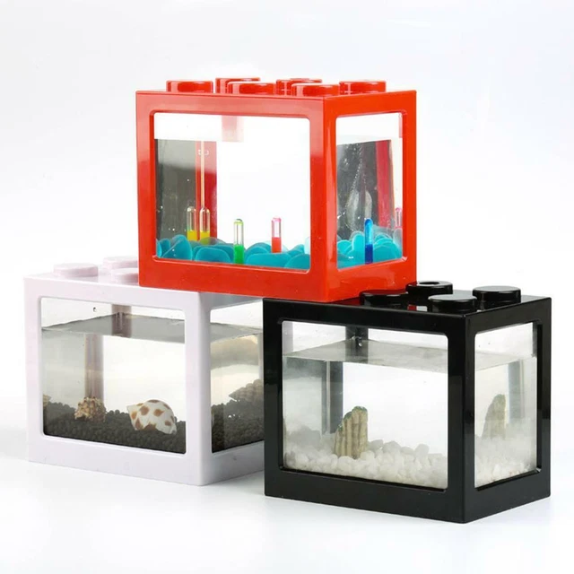Home USB Mini Fish Tank Small Aquarium Betta Aquarium Office Desktop Decor 10