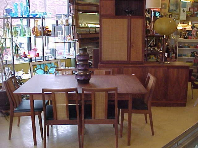 Vintage MCM Founders Furniture Jack Cartwright Teak Walnut 1960s Dining Room Set