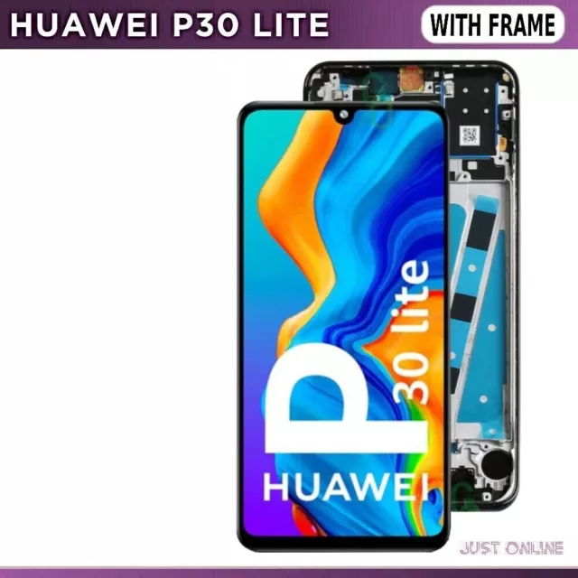 For Huawei P30 Lite MAR-LX1 LCD Display Touch Screen Digitizer Replacement Frame