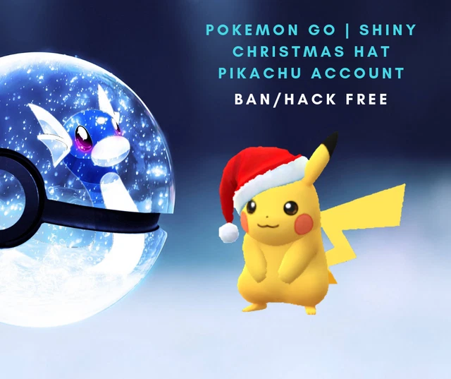 POKEMON GO Shiny Christmas Hat Pikachu Account PicClick UK