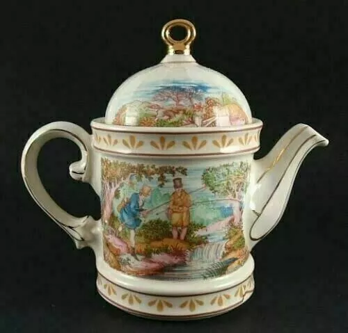 Wellington Sporting Scenes 18th Century FISHING Teapot