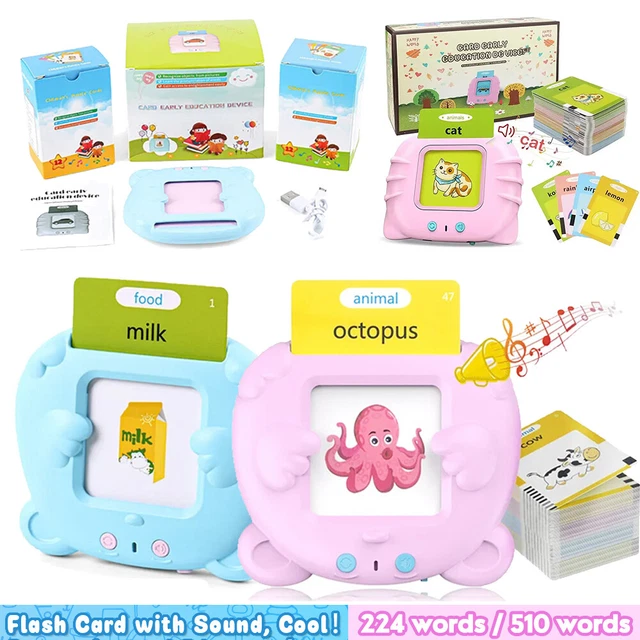 thumbnail image 2 of TimingSXD 112 Cards Talking Flash Cards For Toddlers 2-3 Years,Educational Toys For 1 2 3 4 Year Old - Speech Therapy Toys Audible Flash Cards For 2 of 12