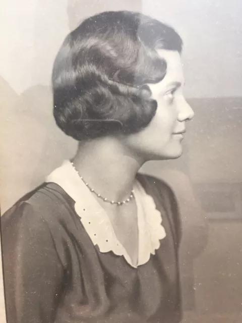 Sehr Schöne Foto 1930 Schwarz Und Weiß Frau Porträt Haare Englisch Mit Identify