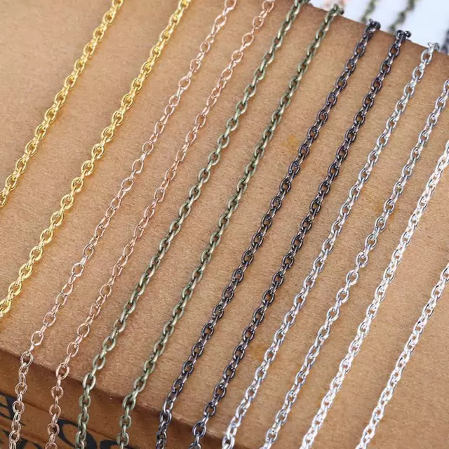 100m Gold/Sliver/Bronze Iron Metal Chain for Jewelry Making 32x 4x3 5x4 8x6mm