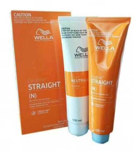 Crema alisadora capilar de sistema recto permanente WELLA STRAIGHT(N) 100 + 100 ml