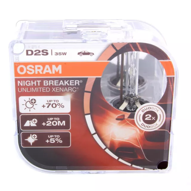 D2S OSRAM Night Breaker Unlimited Xenon 85V Lampe 66240XNB-HCB DUO Set 2 Stück