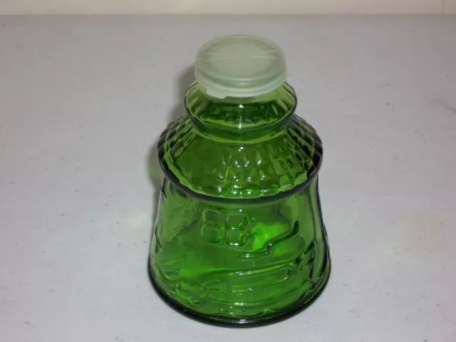 Vintage WHEATON NJ Glass Green CAPE MAY BITTERS Lighthouse Bottle Salt or Pepper