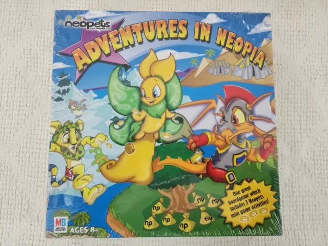 RARE Hasbro Milton Bradley Neopets ADVENTURES IN NEOPIA Game 2003 New Sealed!