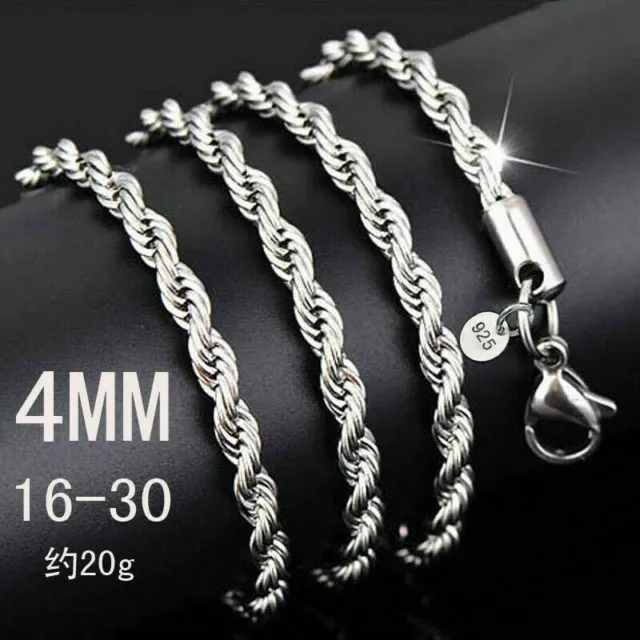 Wholesale  Silver Snake Water Wave Chain Women Men Necklace Jewelry 16''-30''