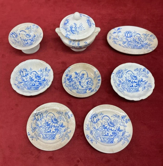 Grande Dinette Enfant Vintage Nimy - Soupière, Plat, Saladier, Ravier Avec Motifs Animaux