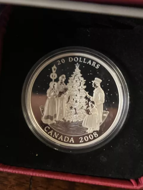 2008 Canada $20 Fine Silver Coin: Holiday Carols (COA+BOX) 2