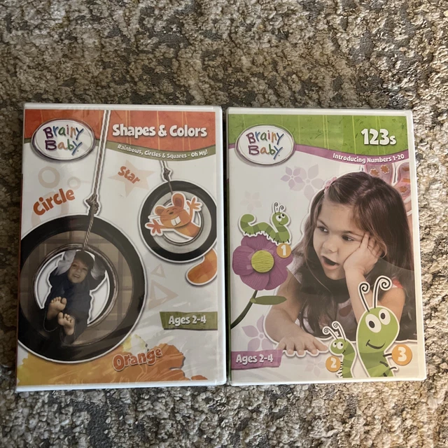 BRAINY BABY SHAPES & Colors And Numbers DVD Both Ages 24 And New