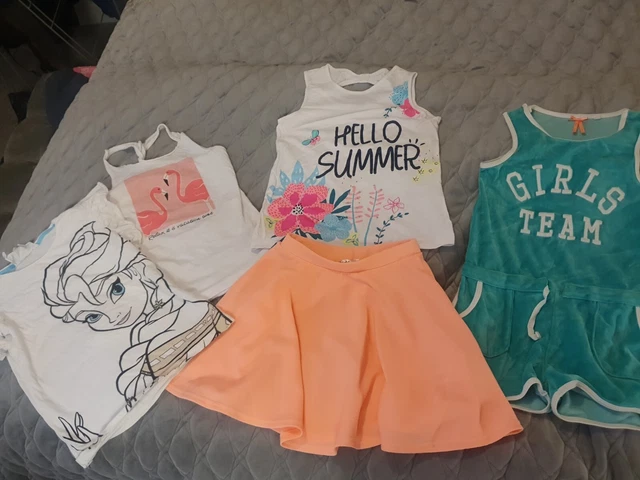Bundle girls clothes 7 8 9 years summer river island next zara top fierce pink 2