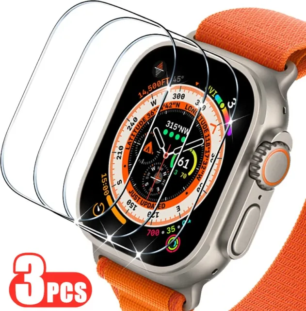 1/2/3 Film VITRE VERRE Protection Écran Apple Watch 38 40 41 42 44 45 49 mm