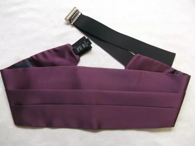 Cummerbund MENS Broad Sash Adjustable PLEATED Purple by Tie Rack