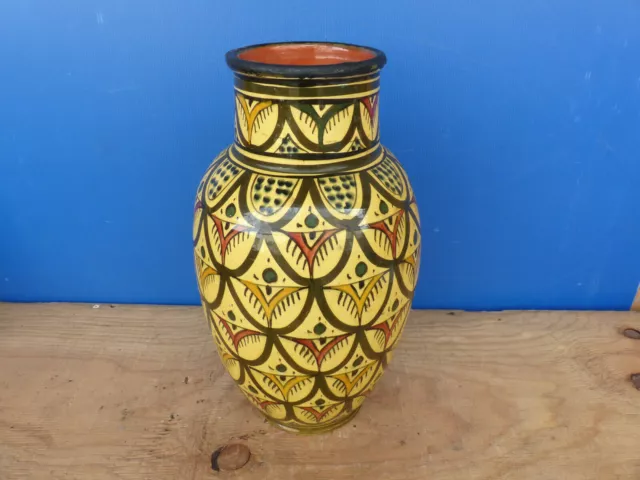 Ancien grand vase en céramique de SAFI art du maghreb marocain Afrique Maroc