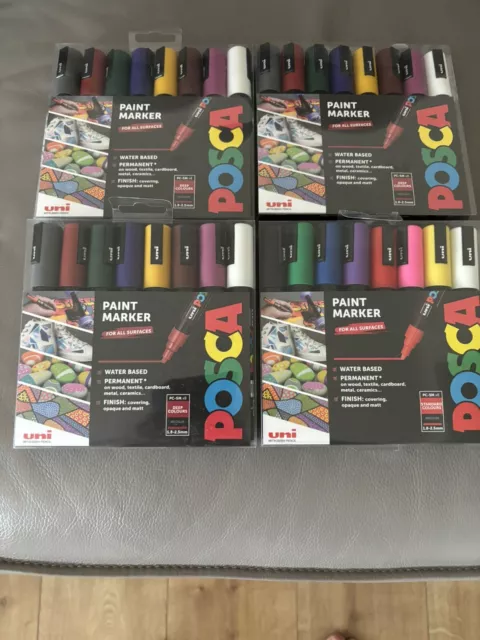 posca paint markers set 4 Packs Of 8 As Seen In Photo