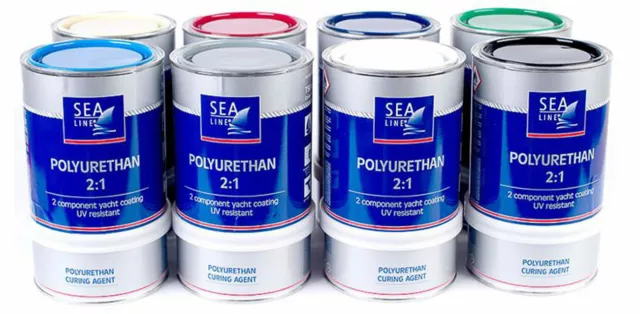 Sea-Line 2-Komponenten Polyurethan Bootslack 0,75 Liter - Lack UV-Schutz Boot