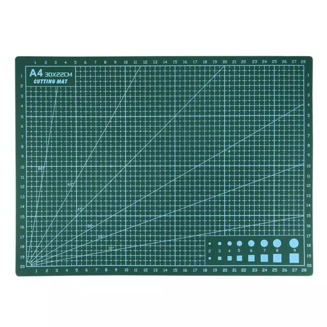 A4 Autoguarigione Taglio Tappetino,12" x 9" Antiscivolo Doppio Lato Verde 2pz