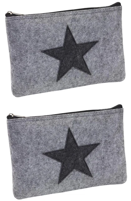 2 x Kosmetiktasche Bankmappe A5 Banktasche Weihnachten Geldbeutel Etui Stern WS