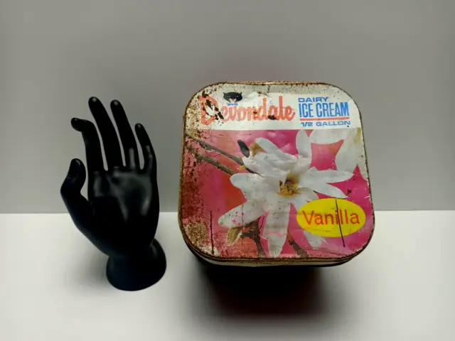 Vintage Devondale  Ice Cream Tin -  Half Gallon  - Vanilla - Made In Australia