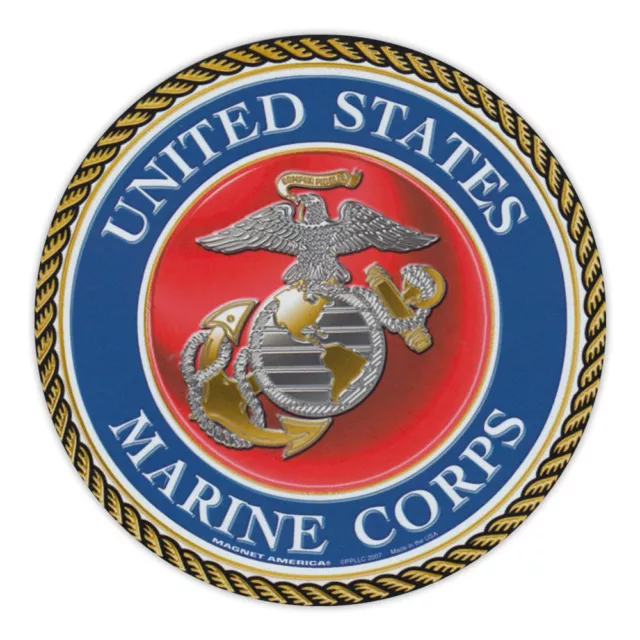 Round Magnet - United States Marine Corp - USMC Semper Fidelis Military