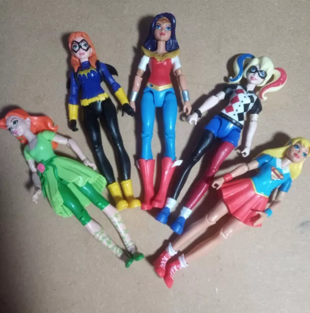 DC Comics Super Hero Girls Mattel Bundle 6'' Poison Ivy Bat Girl Super Girl