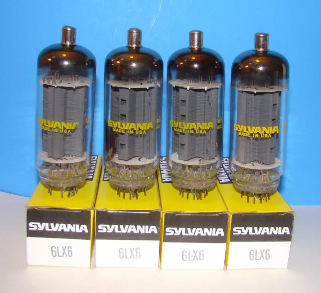 6LX6 NOS Sylvania vintage amplifier radio audio vacuum tube 4 valve tested 6LF6