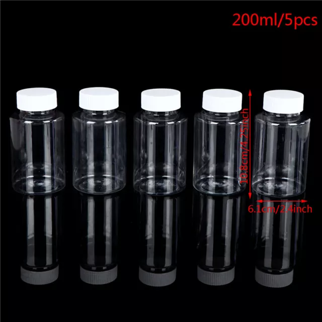 15ml/20ml/30ml/100ml Plastic PET Clear Empty Seal Bottles Solid Pill Contai-wf