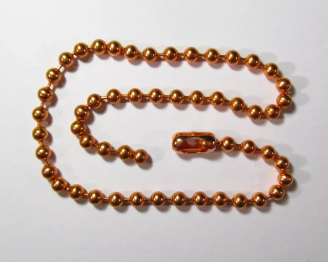 #13 SOLID COPPER Round & Faceted Ball Chain Bracelets & Necklaces (6.3mm)