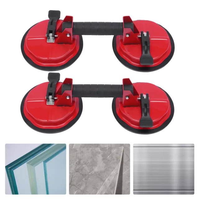 2-Pack 6'' Double Suction Cups Dent Puller Repair Tool To Lift Glass Tile Mirror