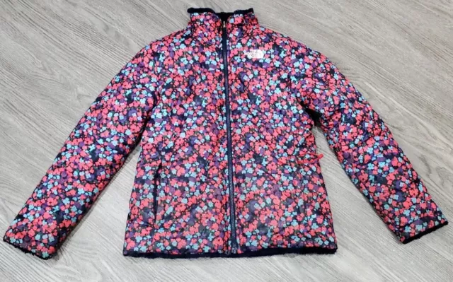 THE NORTH FACE Girl's Reversible Mossbud Swirl Jacket Large 14/16