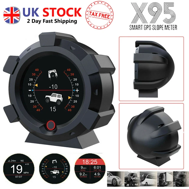 OFF-ROAD DIGITAL GPS 4x4 Inclinometer Angle Tilt Rolling Pitch Gauge ...