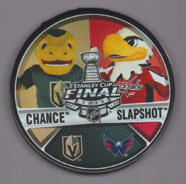 VEGAS GOLDEN KNIGHTS Chance v Slapshot WASHINGTON CAPITALS 2018 STANLEY PUCK #AH