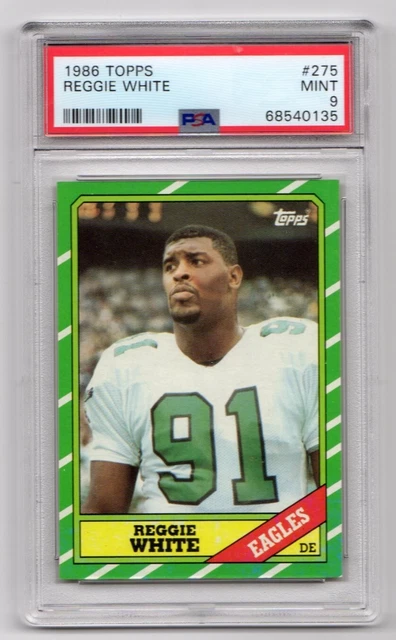 Topps 1986 #275 Reggie White Rookie HOF Philadelphia Eagles PSA 9 Mint Centered