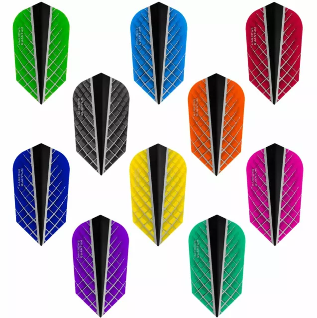 Harrows Quantum X Dart Flights Tough Slim Couleurs unies solides 1-10...