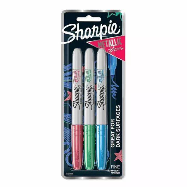 Sharpie 4 Count Fine Point Metallic Colors Permanent Markers - Set