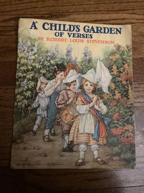 Vintage A Child's Garden of Verses By Robert Louis Stevenson 1929 Book #935 RARE