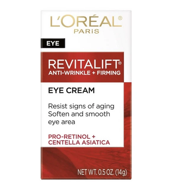 L'Oreal Revitalift Anti-Wrinkle + Firming Eye Cream 0.5fl.oz./14g New In Box NIB