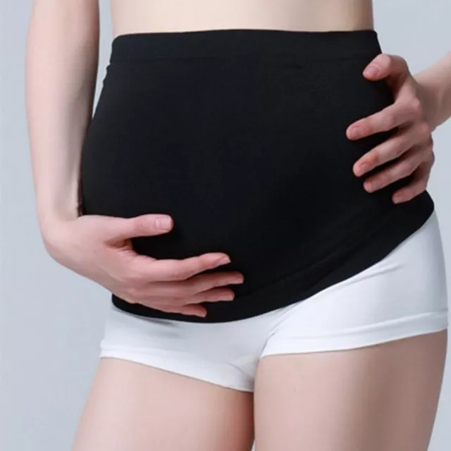 Maternity Pregnancy Belt Lumbar Back Support Waist Band Belly Bump Brace Black