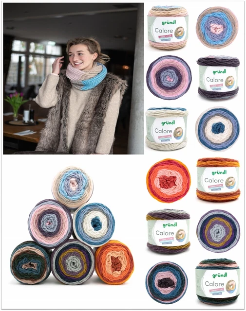 200g Gründl Calore weiche Bobbel Wolle Garn zum Stricken Häkeln GP 49,95€/1kg