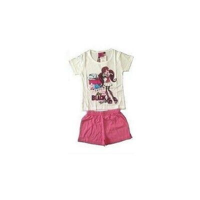 6 Anni Rosa / Bianco: Set Monster High 2 Pieces Cotone Nuovo