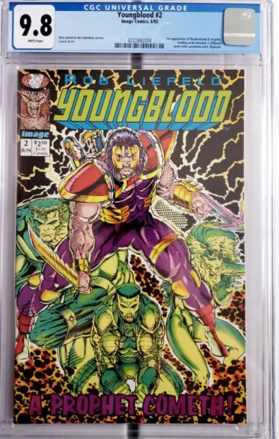 Youngblood Volume 1 #2 Key Issue 1st Appearance Shadowhawk & Prophet CGC 9.8