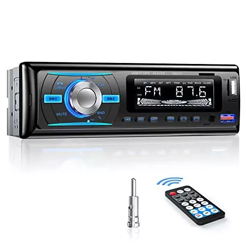 Autoradio Bluetooth 5.0, FM/AM Poste Radio Voiture Bluetooth Mains Libres avec T