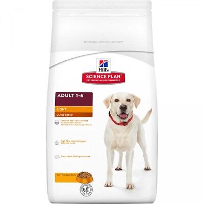 HILL'S SCIENCE PLAN ADULT LARGE LIGHT 12 kg per cane cani adulti gusto pollo .