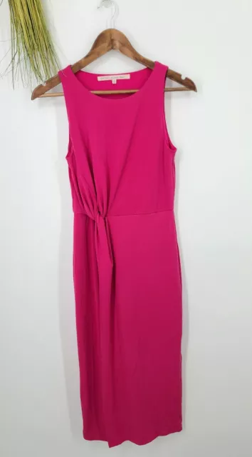 Rachel Rachel Roy Dress Pink Sleeveless Jersey Midi Knot Front Size Small