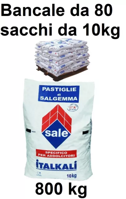 Sale a pastiglie per addolcitore sacchi da 25kg – Bancale da 40 sacchi  ITALKALI 